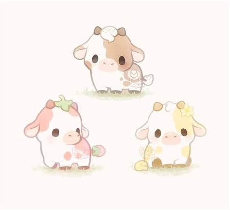 Kawaii Cute Drawings Of Cows at Eduardo Billups blog