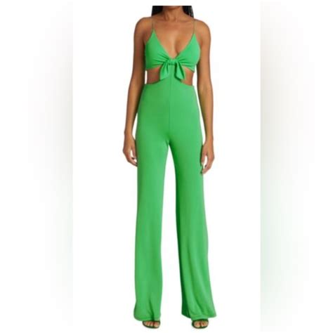 Alice Olivia Pants And Jumpsuits Alice Olivia Green Cut Out