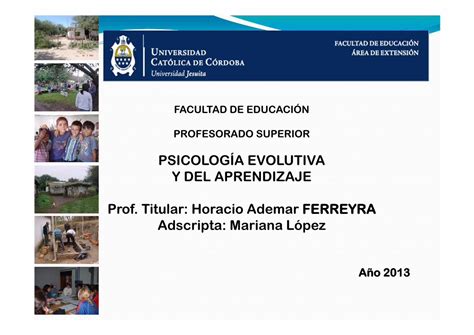 Pdf Psicolog A Evolutiva Y Del Aprendizaje Prof Titular