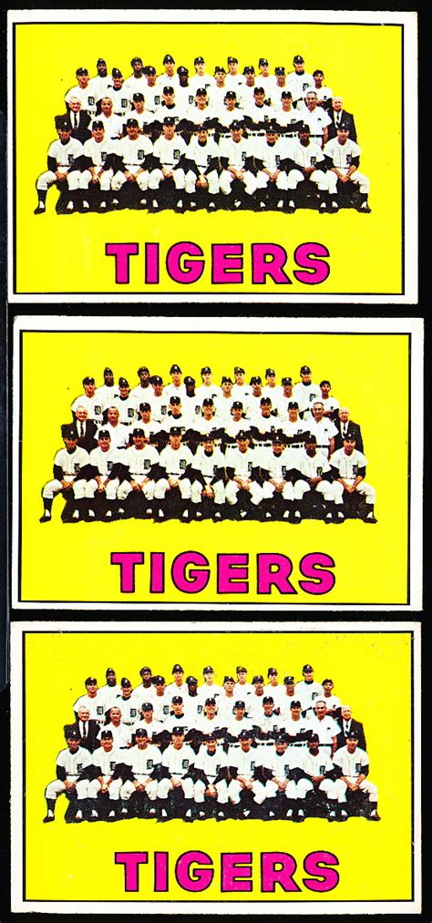 Lot Detail - 1967 Topps Bb- #378 Detroit Tigers Team- 3 Cards