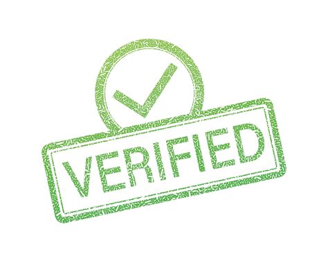 Premium Vector | Icon with green verify stamp on white backdrop