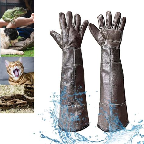 FIPASEN 60cm/23.6In Waterproof Animal Handling Gloves - Bite Resistant