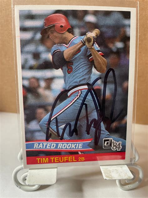TIM TEUFEL Signed 1984 Donruss Rated Rookie #37 Minnesota Twins ...