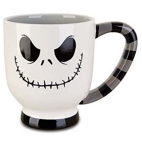 Disney Parks Jack Skellington White Stripes Coffee Cup Mug New Disney