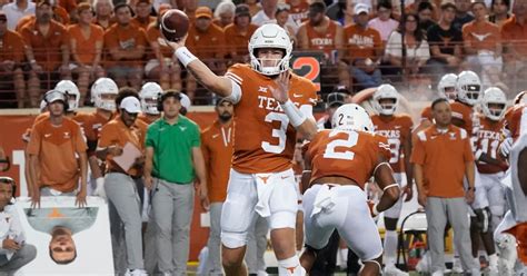 Slow Start Big Finish Texas Longhorns Qb Quinn Ewers Impresses In