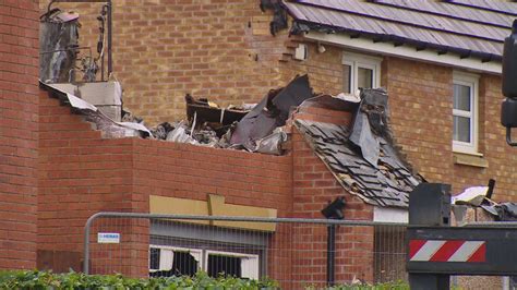 Airdrie Fire Body Found In Partially Collapsed House Bbc News