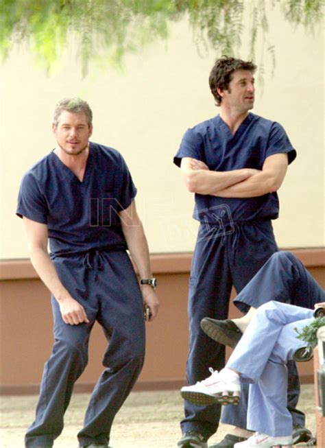 Mcdreamy And Mcsteamy On The Set Of Greys Derek Shepherd And Mark