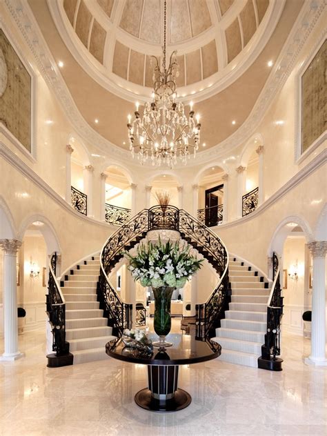 Photos White Staircase Double Staircase Elegant Chandeliers