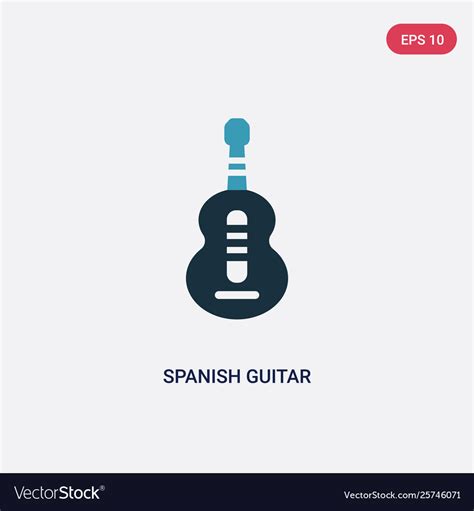 color spanish guitar icon   concept vector image