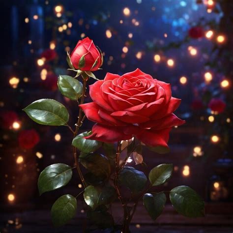 Premium Photo A Beautiful Red Magical Jasmine Rose With Magical