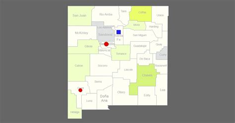 Interactive Map Of New Mexico Clickable Counties Cities