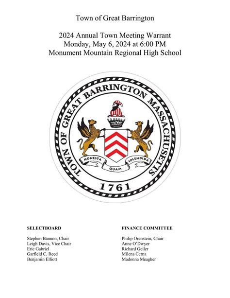 Great Barrington annual town meeting preview | South Berkshires