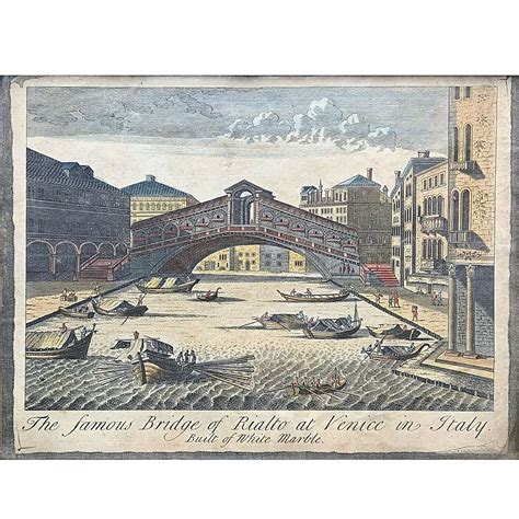 “The Famous Bridge of Rialto at Venice in Italy Built of White Marble