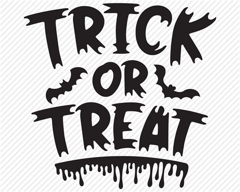 Trick Or Treat SVG Cut File Halloween Shirt Design Vampire Etsy