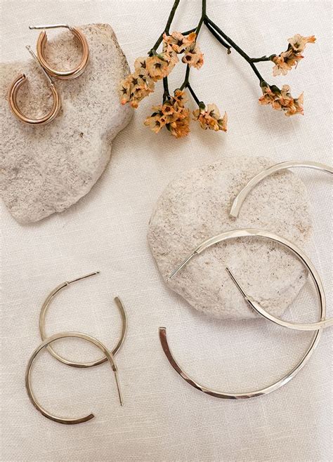 Sun And Selene Naked Hoops Silver