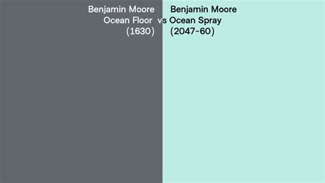 Benjamin Moore Ocean Floor Vs Ocean Spray Side By Side Comparison