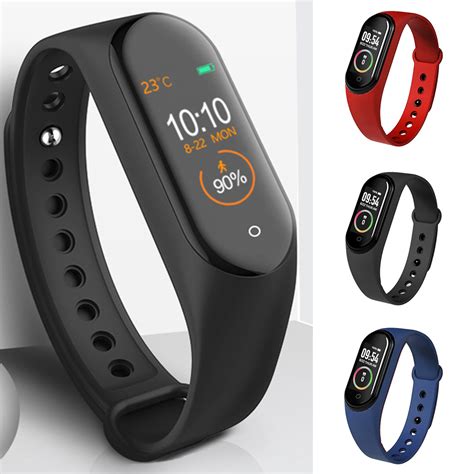 Reloj inteligente M4 con Bluetooth presión Arterial ritmo cardíaco