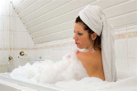 Enjoying A Hot Bath Stock Photo Image Of Bathroom Beautiful