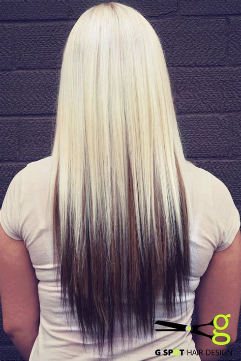 Beautiful Blonde With Brown And Dark Brown Peeka Boo Underneath Gspothairdesign