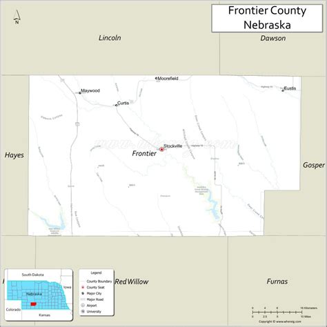 Map of Frontier County, Nebraska - Where is Located, Cities, Population ...