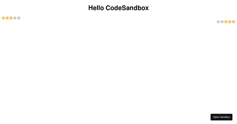 react stars codesandbox