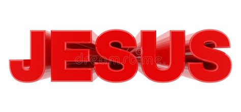 Jesus Text on Red Background Stock Illustration - Illustration of text ...