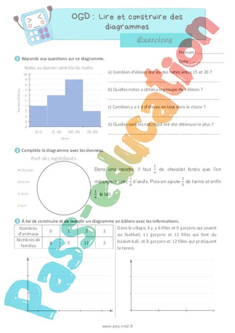 Lire Et Construire Des Diagrammes Exercices Sur Lorganisation Et Gestion Des Données Pour Le