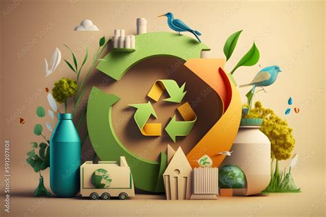 Waste Recycle Management Eco Friendly Energy Saving Awareness Month