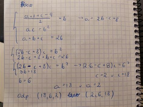 Liczby A B C S Kolejnymi Wyrazami Ci Gu Geometrycznego A Liczby A