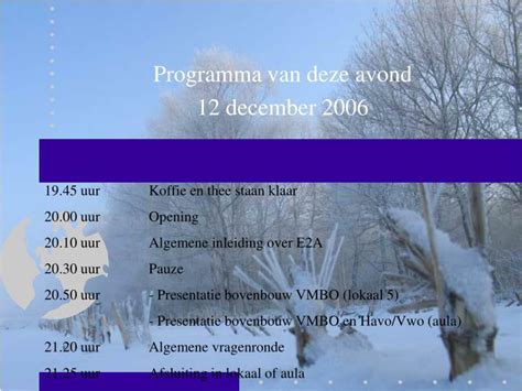 PPT Programma Van Deze Avond 12 December 2006 PowerPoint Presentation