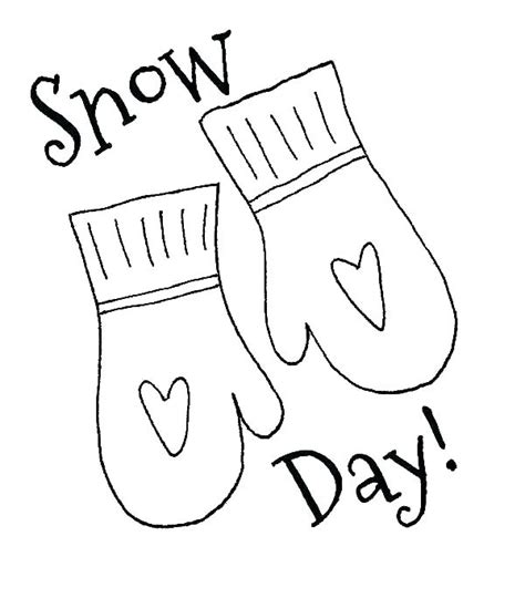 Snowy Day Coloring Page At Free Printable Colorings