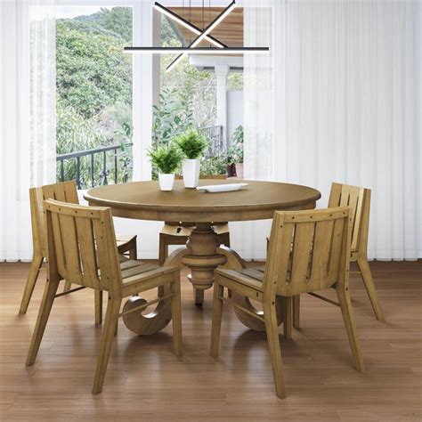 Mesa Madeira Macica 6 Lugares - Mesa Redonda 6 lugares Madeira Maciça 140cm - Phil | MadeiraMadeira