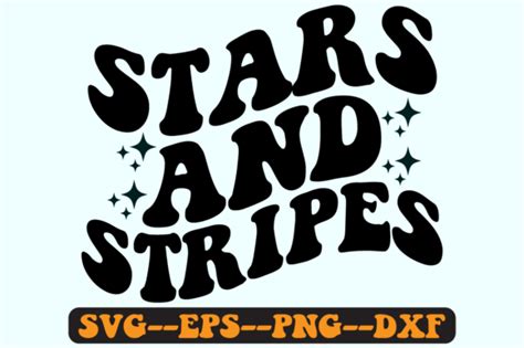 Stars And Stripes Groovy Retro Svg Png Graphic By Fallensvgworld