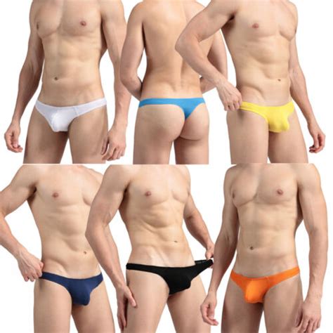 Men S Sexy Modal Lingerie Low Rise Bikini Underwear Briefs G String