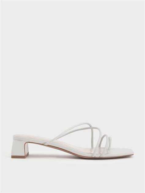 White Meadow Strappy Toe Ring Sandals | CHARLES & KEITH | Toe rings ...