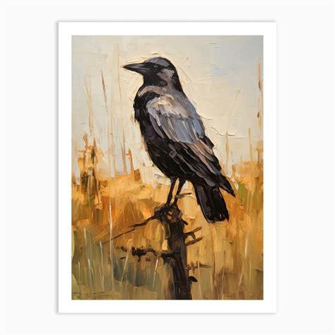 Bird Painting Crow 4 Art Print by Feathered Muse - Fy