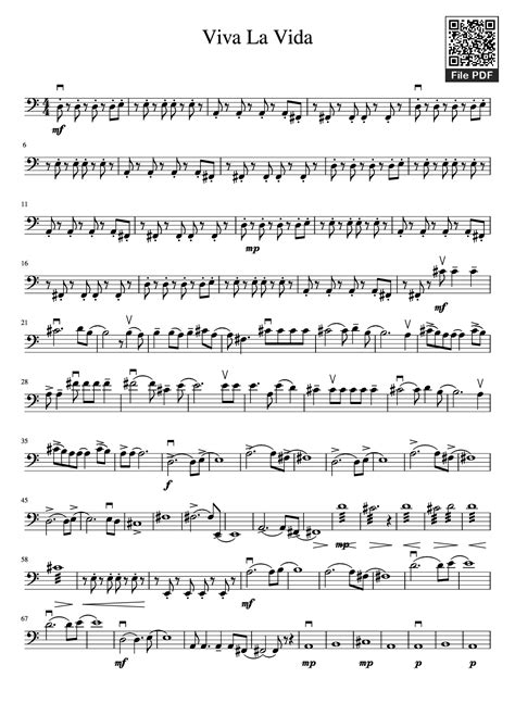 [Sheet] Viva La Vida PDF lyrics & chords