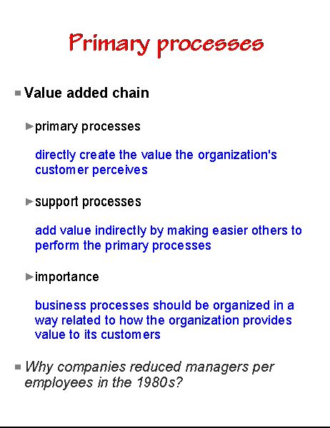 primary processes