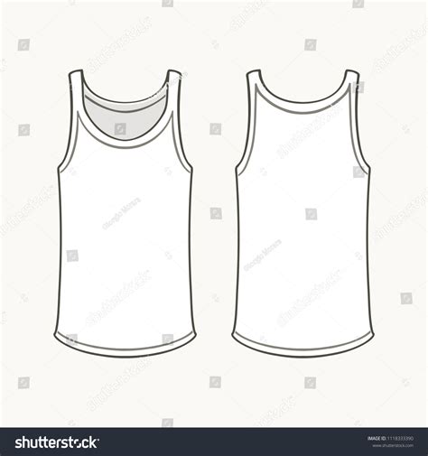 Blank White Singlet Template Stock Vector (Royalty Free) 1118333390