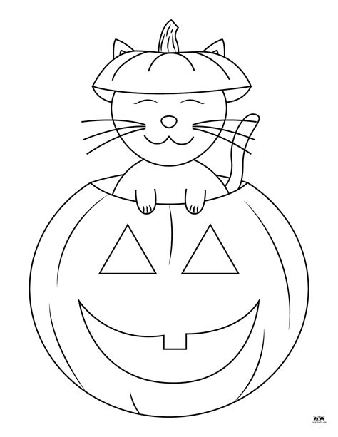 Fun Halloween Cat Color Pages: Free & Easy! - Printable Aesthetic