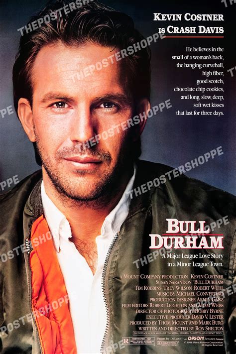Bull Durham (1988) Movie Film POSTER (Kevin Costner, Susan Sarandon