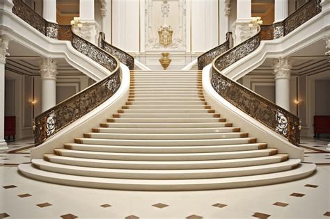 Premium Photo Luxurious Hotel Lobby With Marble Floors And Elegant