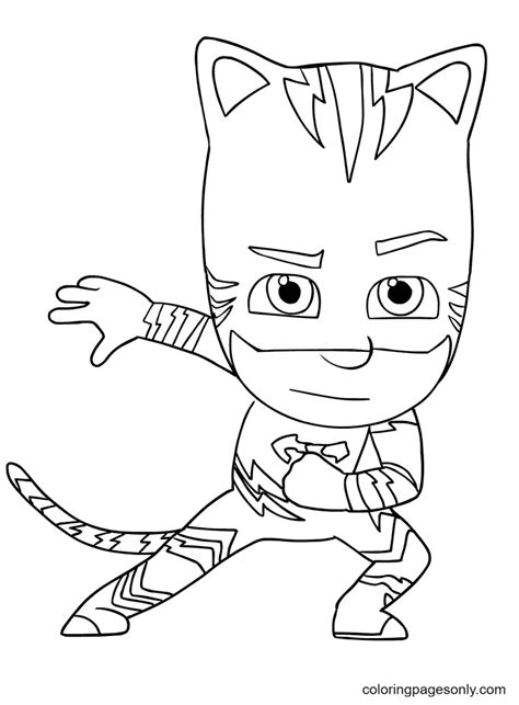 Catboy Coloring Page - Free Printable Coloring Pages