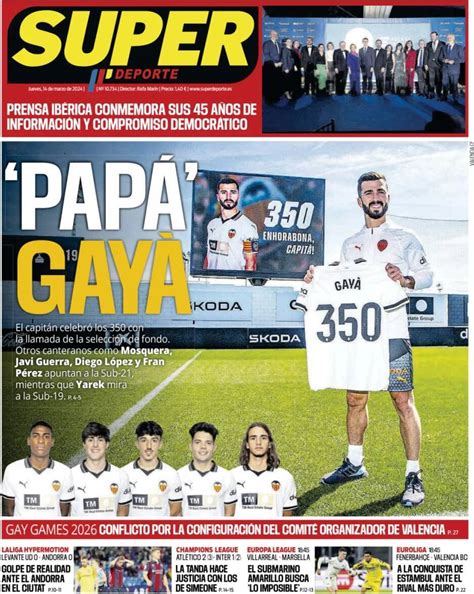 Capa Jornal Superdeporte Mar O Capasjornais Pt