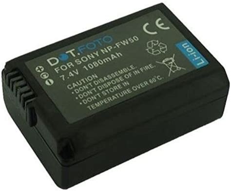 Dot Foto NP FW50 Premium 7 4v 1080mAh Rechargeable Battery For Sony