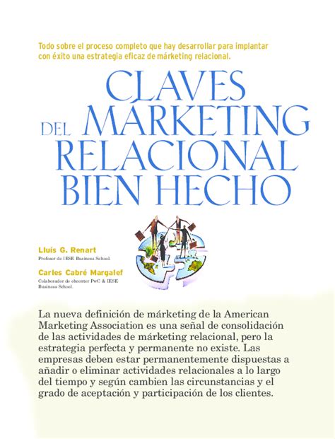 Pdf Claves Del Marketing Relacional Bien Hecho Renart Margalef 1