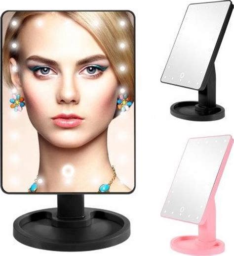 Make Up Cosmetica Spiegel Met LED Verlichting Draagbare Staande