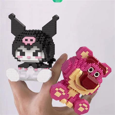 Kawaii My Melody Kuromi Hello Kitty Cinnamoroll Anime Sanrio Building Blocks Micro Particle