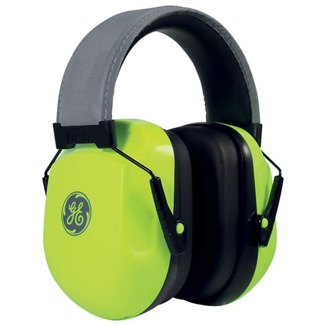 General Electric, NRR 27dB High Visibility Protective Earmuff, Lime