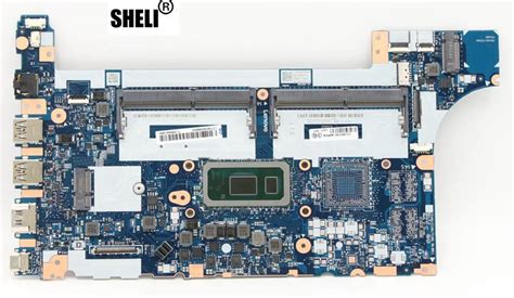 SHELI For Lenovo Thinkpad E490 E590 Notebook Motherboard NM B911 CPU I5